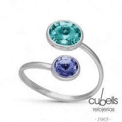 Anillo ajustable Basic 7 y 9mm cristal e