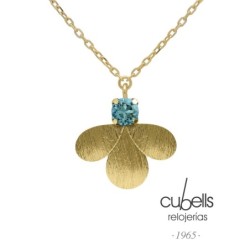 Collar corto Azure gota textura con cris