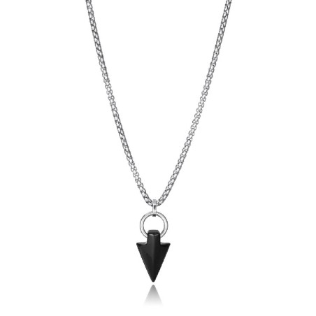 COLLAR ACERO Y PIEDRA NAT SR FASHION