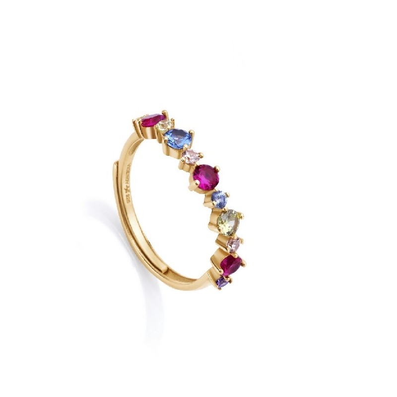 ANILLO PLATA DE LEY BA?O ORO CIRC SRA JE