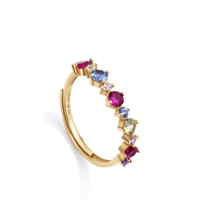 ANILLO PLATA DE LEY BA?O ORO CIRC SRA JE