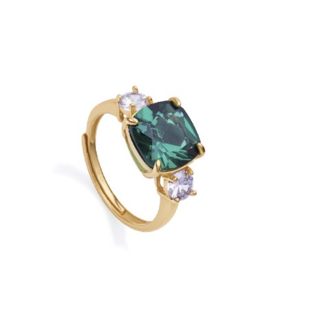 ANILLO PLATA DE LEY BA?O ORO CRIS SRA JE