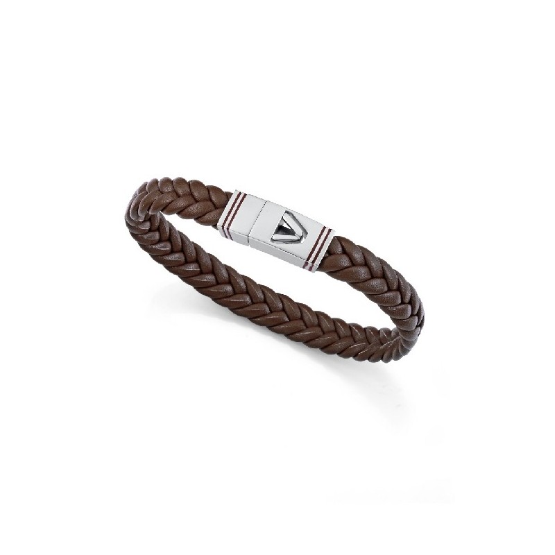 PULS ACERO Y PIEL MARRON ESMALTE SR FASH