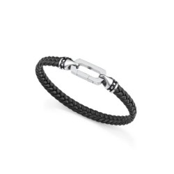 PULS ACERO Y PIEL NEGRA SR FASHION