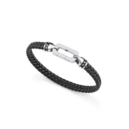 PULS ACERO Y PIEL NEGRA SR FASHION