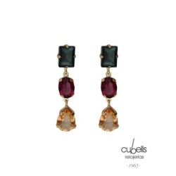 PENDIENTES CORTOS BOREA CRISTAL MULTICOL