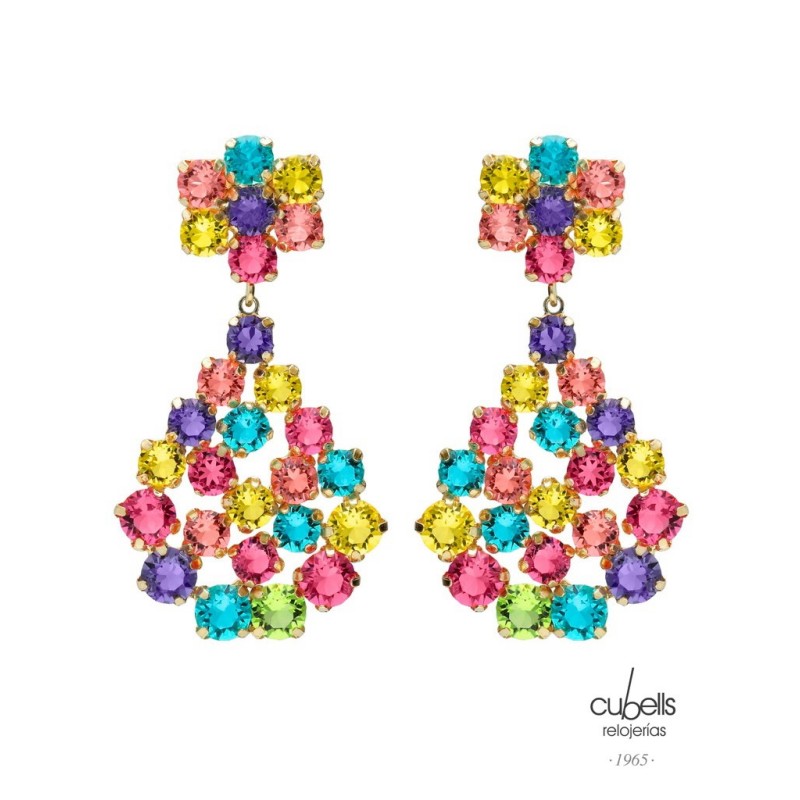 PENDIENTES LARGOS FLEUR LÁGRIMA PLATA