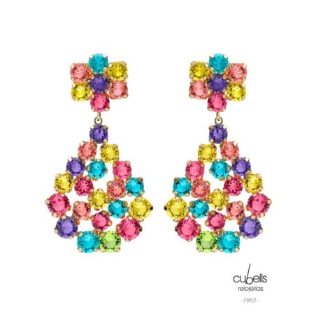 PENDIENTES LARGOS FLEUR LÁGRIMA PLATA