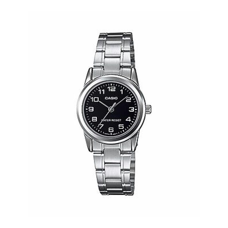CASIO LTP-V001D-1B, MUJER CADENA ACERO.