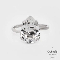 Anillo ajustable Blooming lágrima crista