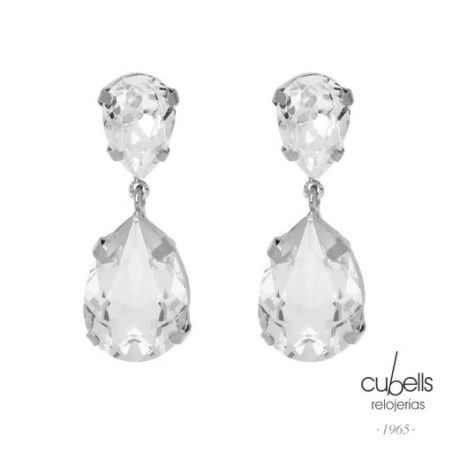 Pendientes largos Magnolia lágrima crist
