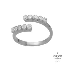 Anillo ajustable Bonjour con cristales r
