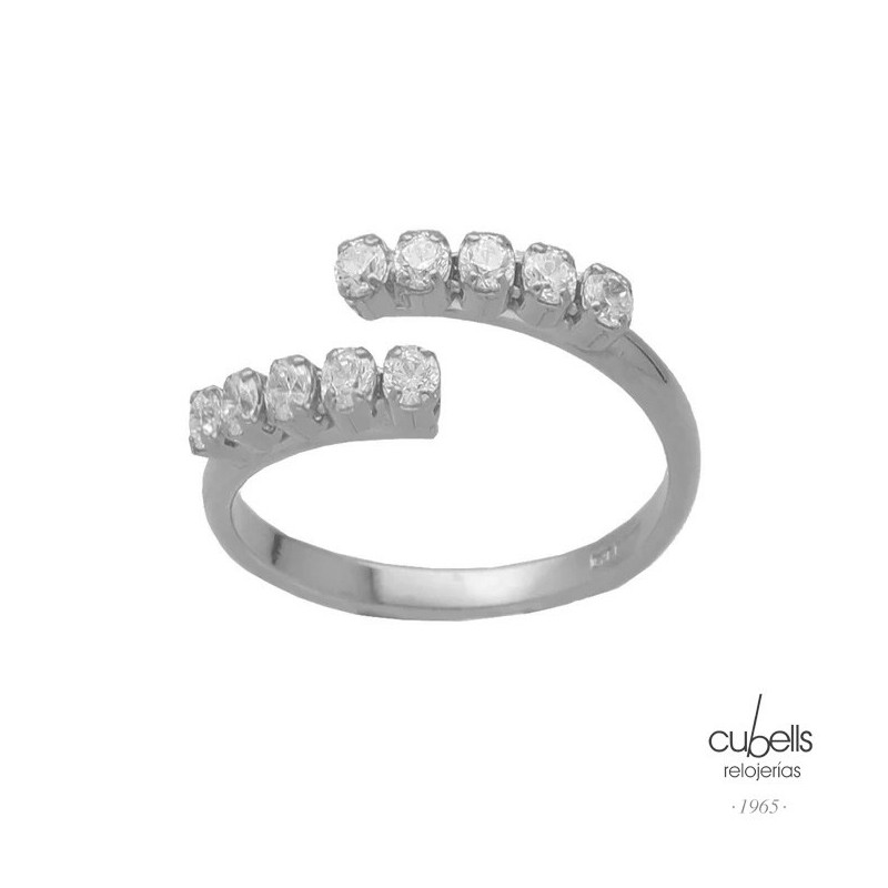 Anillo ajustable Bonjour con cristales r