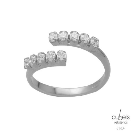 Anillo ajustable Bonjour con cristales r